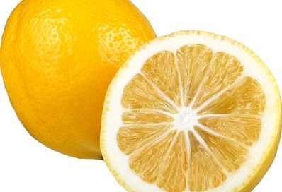 Image of a lemon, whole and sliced