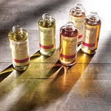 Image of five Dr Hauschka bath oil bottles