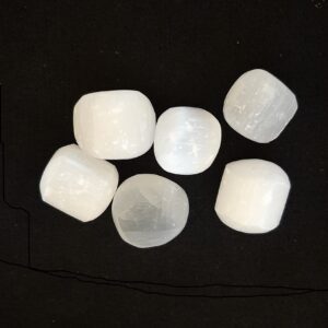 Image of six Selenite crystals