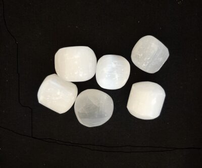 Image of six Selenite crystals