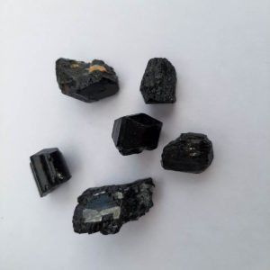 Image of six Black Tourmaline Crystals