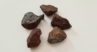 Image of five Chalcopyrite Crystals