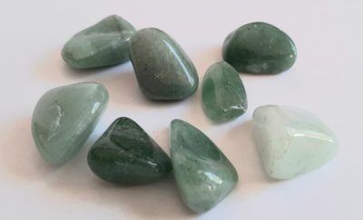 Image of eight polished Green Aventurine Crystals