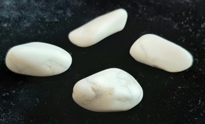 Image of four Howlite crystals