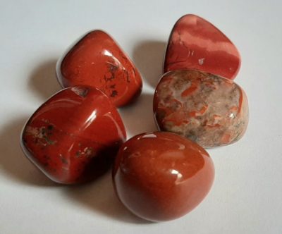 Image of five Red Jasper crystals