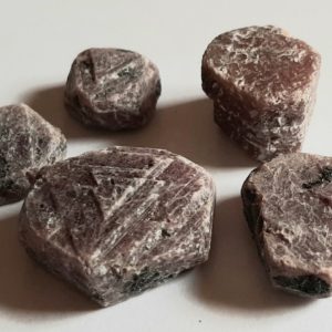 Image of five Ruby Record Keeper crystals