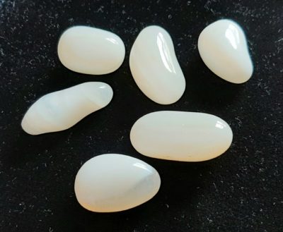 Image of six White Agate crystals