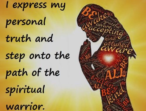 Image of a woman in prayer position with affirmation text