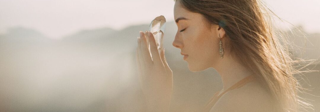 Woman holding Crystal