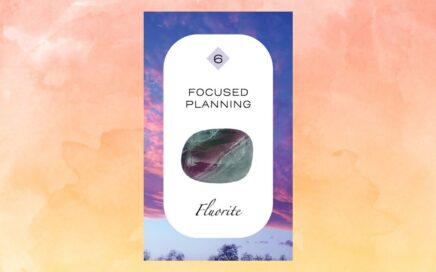 Crystal Nature Tarot Card 6 of Air, Focused Planning, Fluorite