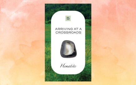 Crystal Nature Tarot Card for October 2024, 5 Earth - Hematite