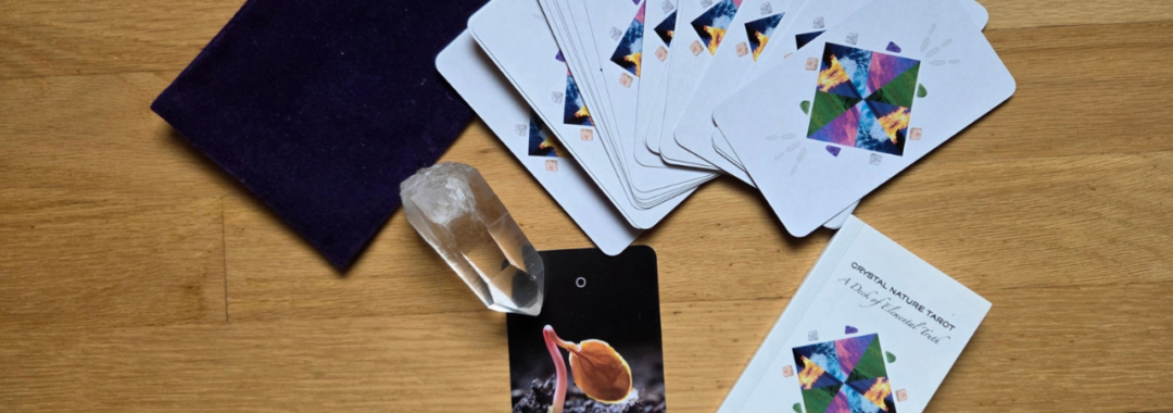 Image of Crystal Nature Tarot Card for May 2026 with Clear Quartz